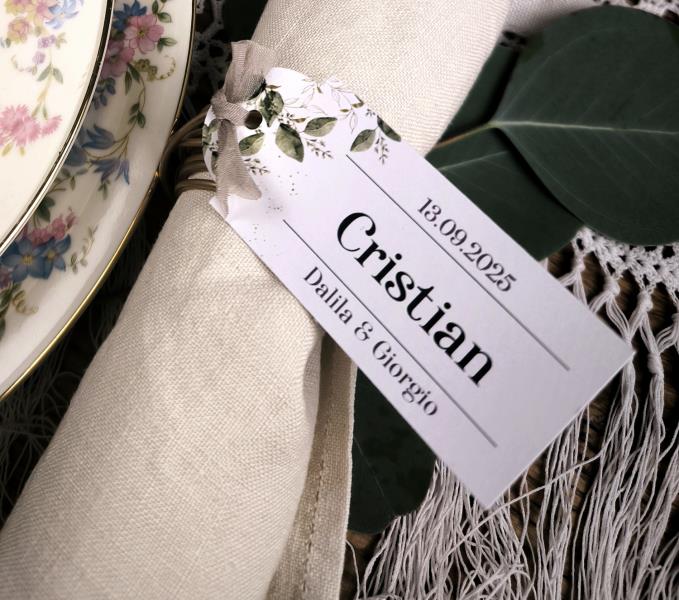 Segnaposto a forma di Tag - Accessori per matrimonio